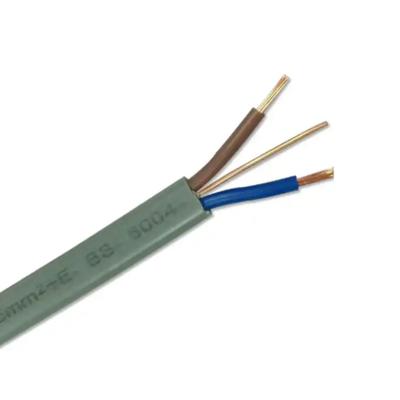 China UL IEC PVC Flat Cable 2 Core 3 Core Twin Flat Earth 1.5 2.5 4sqmm Jacket for sale
