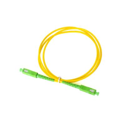China FC/SC/LC/ST UPC Single Mode Fiber Jumper Cables 3m Yellow Fiber Patch Cord for sale