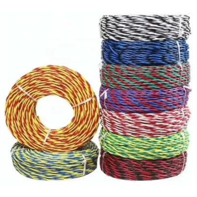 China 450/750V PVC Insulated Electric Wire 2 Core Shielded Twisted Pair Cable for sale