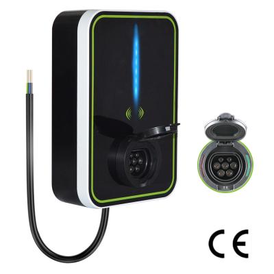 China RFID Electric Car AC EV Charger Wallbox Gun Base 3.6KW / 7KW / 11KW / 22KW 16A / 32A for sale