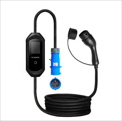 China Adjustable Portable Ev Charger 220V 3.6KW 7KW 11KW MAX 32A IEC 62196 SAE J1772 GBT 20234 for sale
