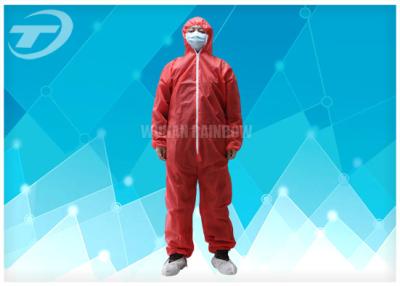 China Polypropylene Spunbond Disposable Coverall Suit With Hood Waterproof for sale