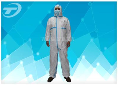 China Non Woven 4/5/6 Taped Disposable Protective Coverall By SMS Or Microporous Film Laminated Materials for sale