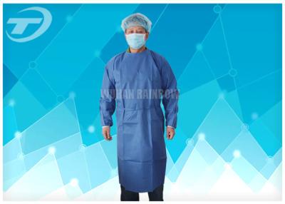 China Water Resistant PP Disposable Scrub Suits / Isolation Gowns with knitted cuffs for sale