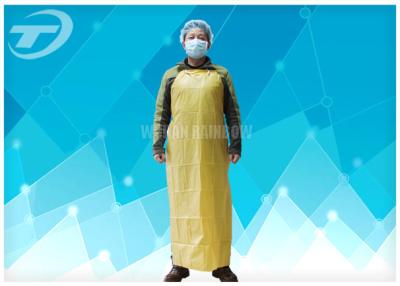 China PVC Disposable Plastic Aprons With Tie / Polyvinyl Chloride Fabric Waterproof Aprons For Adults for sale