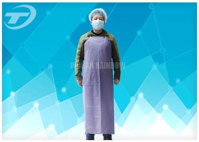 China Non Woven Disposable Plastic Aprons with Neck And Waist With Tie for sale