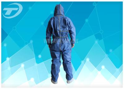 China CPE disposable painters coveralls Waterproof Gown With Knitted Cuff for sale
