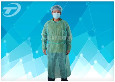 China Knitted Wrist PP PE Disposable Scrub Suits Isolation Gowns Water Resistant for sale