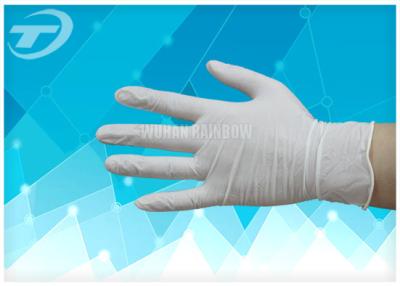 Китай Сливк устранимых перчаток рассмотрения латекса медицинская белая определяет пользу продается