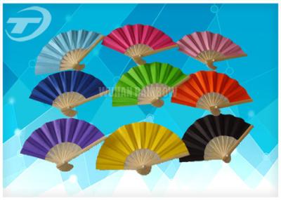 China Mini fans plegables promocionales de la mano con el marco de bambú o plástico en venta