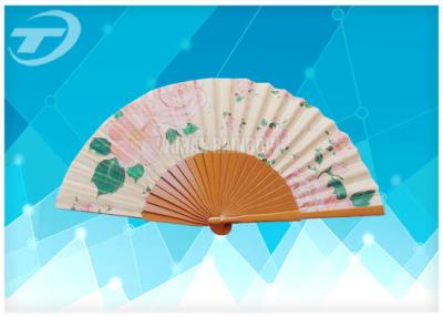 China Advertising Wooden Folding Hand Fans With Painted wooden handle For Wedding Favors for sale