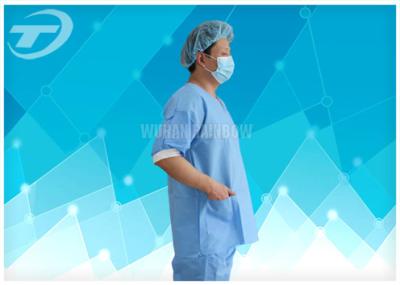 China Disposable SMS non woven scrub suit / patient gown / surgical gown for sale