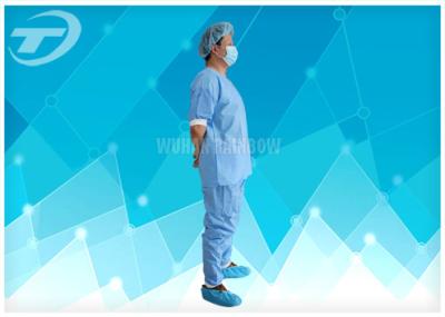 China Disposable Coveralls Waterproof Disposable Gown With Knitted Cuff for sale