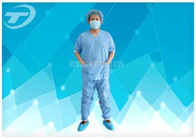 China SMS Patient Hospital Disposable Scrub Suits Soft Disposable Medical Gowns , CE certified for sale