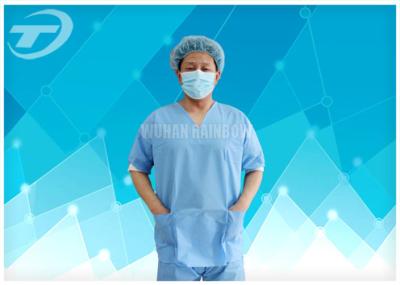 China SMS Nonwoven Surgical  Medical Scrub Suit  / Disposable patient Gowns , CE And ISO for sale