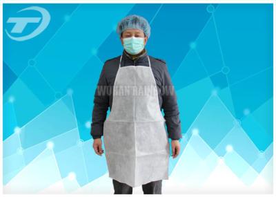 China High Density Polyethylene Waterproof Aprons For Adults White Color 80 X 140 Cm for sale