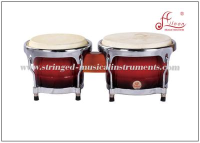 China Percussion Bongos Musical Instrument  , White Toon Wooden Professional Bongo Drums for sale