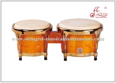 China White Toon Wooden Bongo Drums Musical Instruments For Latin Music / Arab Music / Jazz Music for sale