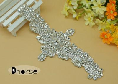 China Sew On Bling Jewellery Crystal Rhinestone Bridal Appliques For Wedding Dress for sale