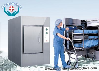 China Double Door Safety Lock Pharmaceutical Autoclave With Colored Touch Screen for sale