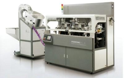 China Corrente-tipo totalmente automático impressão multicolorido da tela e máquina de carimbo quente à venda