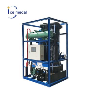 China Máquina de hielo industrial de pequeña capacidad automática llena del tubo 1000Kg en venta