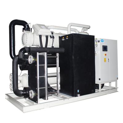 China 1200KG Commercial Water Cooled Screw Chiller Low Temperature Industrial Water Chiller for sale