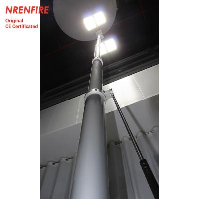 China pneumatic telescopic mast light, vehicle roof mount mast light tower-4.5m pneumatic mast-inside wires en venta