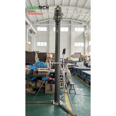China 15 m mastro telescópico pneumático trancável 30 kg cargas úteis 2,8 m altura fechada mastro e poste de antena telescópica à venda