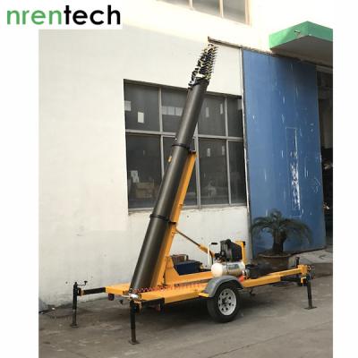 China 30m lockable pneumatic telescopic mast 30kg payloads for mobile broadcasting antenna NR-4.4-30-30L-13S-51-316 for sale