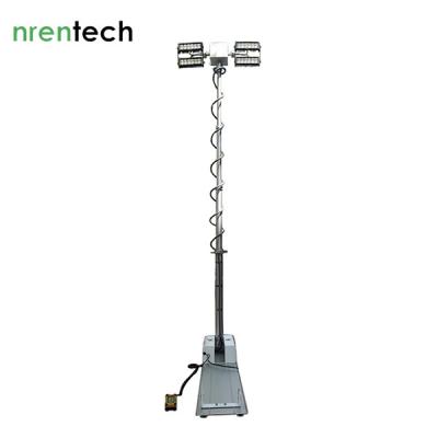 China 3.8m roof mounted foldable mast light tower-pneumatic telescopic mast-LED light tower-4x120W LED for sale
