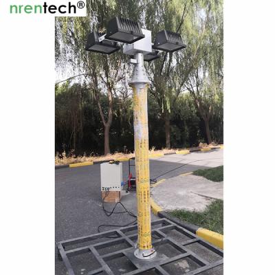 China remote control pan tilt pneumatic telescopic mast light-4x1000W halogen-inside electric wire mast for sale