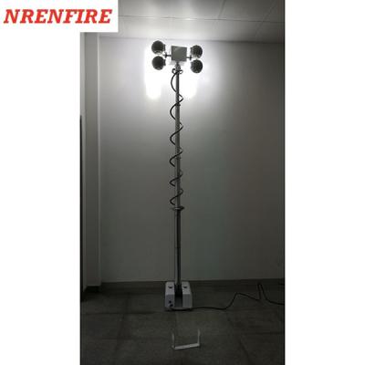 China foldable pneumatic telescopic mast night scan light tower, roof mast tower light, LED light tower, pneumatic mast light for sale