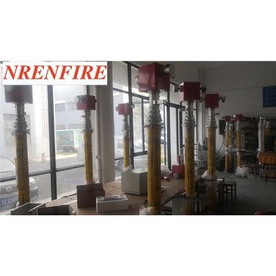 China 6m fire truck vehicle mount pneumatic telescopic mast light tower - tilt and turn unit- remote control-inside wires for sale