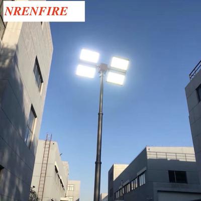 China Fire Tender Mounted 7.6m Telescopic Mast Light Tower/ Pneumatic Telescopic Mast for sale