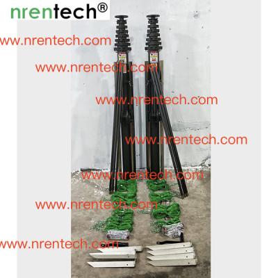 China el palo de la antena 10m de aluminio empuja para arriba resumirse el palo que se resume el palo/el palo telescópico del torno inestable manual en venta