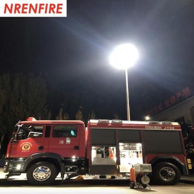 China Fire Truck Mounted 6m pneumatic telescopic mast 4x180W LED Lights for sale