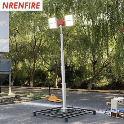 China Fire Tender Vertical Mounted 6m pneumatic telescopic mast 4x180W LED Lights for sale