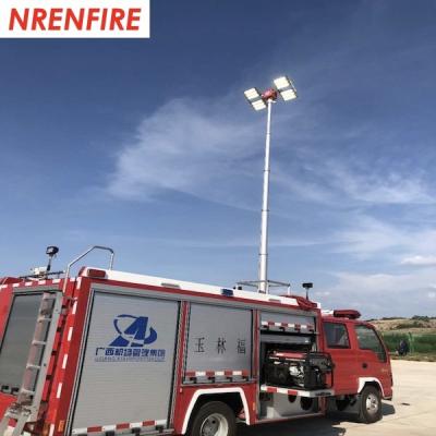 China Fire Tender Mounted 6m pneumatic telescopic mast 4x180W LED Lights-pneumatic mast light for sale