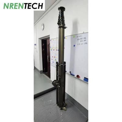 China 15m Manual Crank Up Aluminum Telescoping Mast 10kg payloads for sale