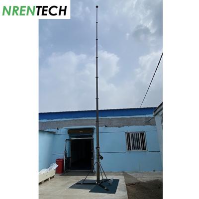 China 15m Aluminum Mobile Crank Up Telescopic Radio Antenna Mast 10kg payloads for sale