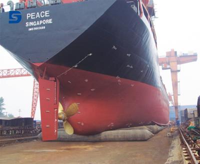 China Explosion Proof Docking Lifting Marine Rubber Ship Launching Airbags for sale