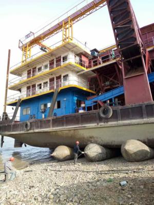 China Bolsa a ar de borracha do navio padrão do ISO 14409 que constrói a bolsa a ar de lançamento do barco preto à venda