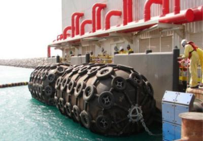 China Tyre Net Ship Rubber Fender 500mm Length Boat Docking Pneumatic Marine Fenders for sale