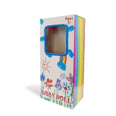 China Corrugated Kids Toy Gift Box With Plastic Window 2mm Thickness Magnetic Toy Box for sale