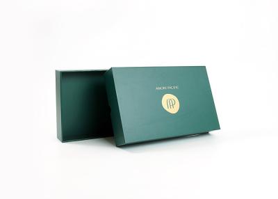 China Full Green Cosmetic Packaging Box Printed Paper Luxury Rigid For Gift for sale
