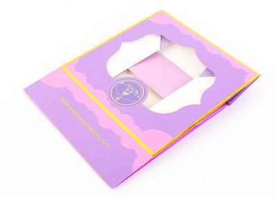 China O cartão róseo do bolo encaixota a caixa de papel dobrável com janela à venda