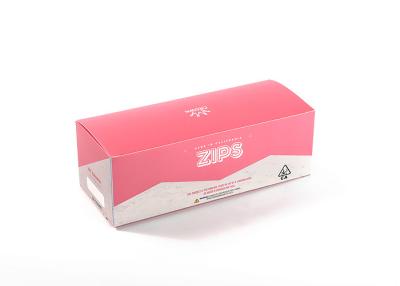China Custom Logo Foldable Decorative Boxes Full Color Pink Paper Box For Zips for sale