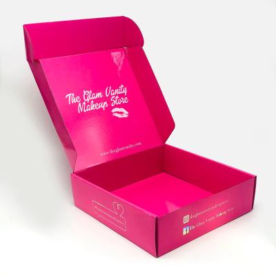 Chine T-shirt ondulé de papier de Rose Pink For de boîte d'expédition de carton à vendre