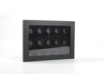 China Tapa negra del papel de la caja de cartón de la electrónica 150gram con la ventana en venta